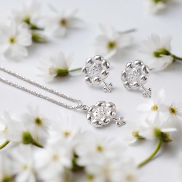 雲朵花花耳環 夢想、浪漫、雲朵、925純銀、手工飾品、客製化生日禮物、女生、飾品