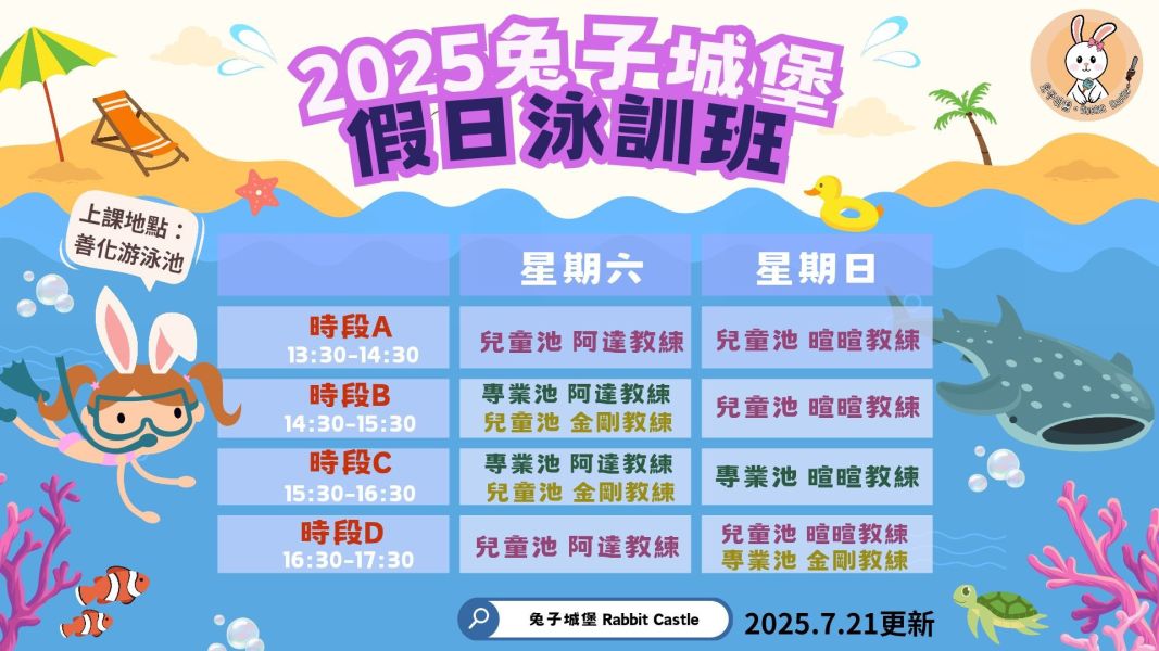 [週日]假日泳訓班 暄暄教練 