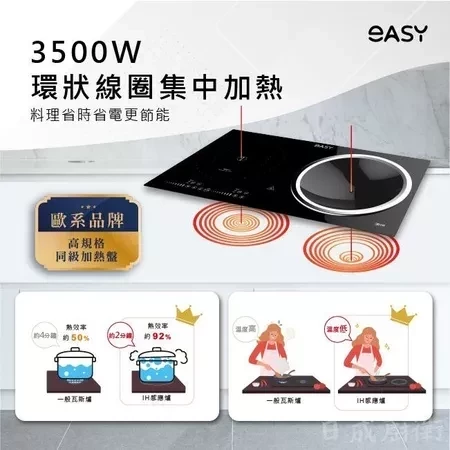 【日成】Easy 雙口感應爐 3DIH旗艦版 EA2G 有附贈品 可使用圓鍋翻炒 