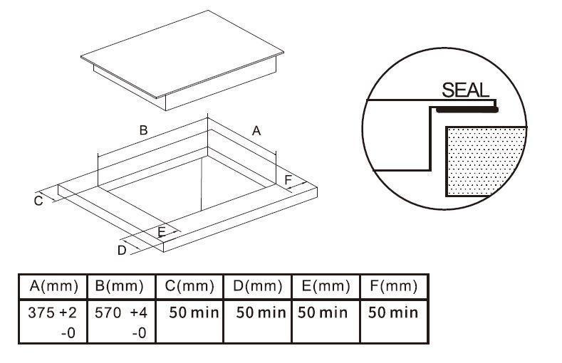 Svago-VEG2320-安裝尺寸圖-挖孔尺寸-570x375mm