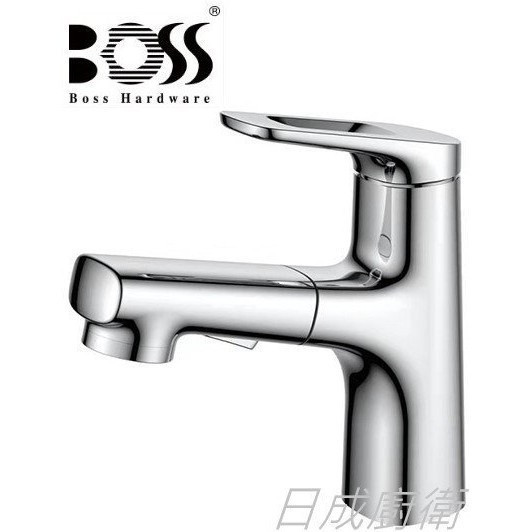 【日成】BOSS 無鉛面盆伸縮龍頭 112288 不銹鋼 