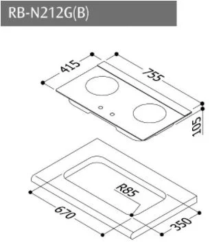 【日成】林內牌 RB-N212G 顯示火力旋鈕.內焰二口玻璃檯面式瓦斯爐 桃園廚具,日成,日成廚衛生活館,日成廚具,廚具行,廚具,林內,內焰,瓦斯爐,優惠
