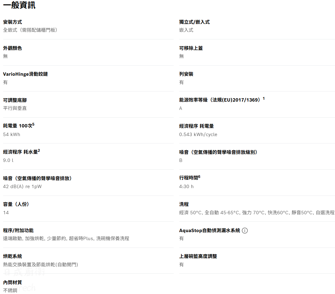 SMH4ECX28E-洗碗機-全嵌式-14人份-220V-按鍵式-EfficientDry自動開門-Auto全自動洗程-間隙照明指示燈-商品資訊