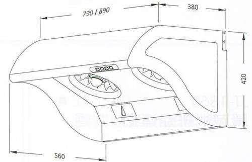 【日成】喜特麗.90CM大風胃.斜背排油煙機 (JT-1710L) 
