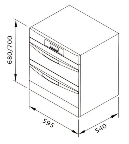 【日成】櫻花牌60cm落地式烘碗機.不銹鋼雙抽 Q-7592BL 