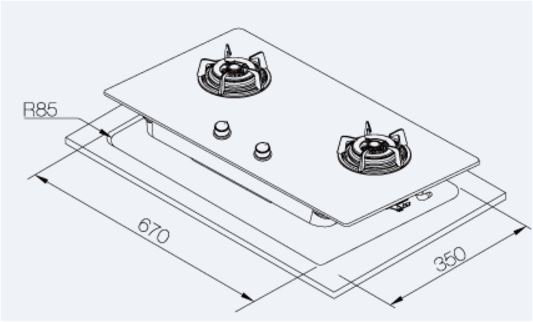【日成】莊頭北二口檯面爐 黑玻璃面板 檯面式瓦斯爐 TG-8501G 