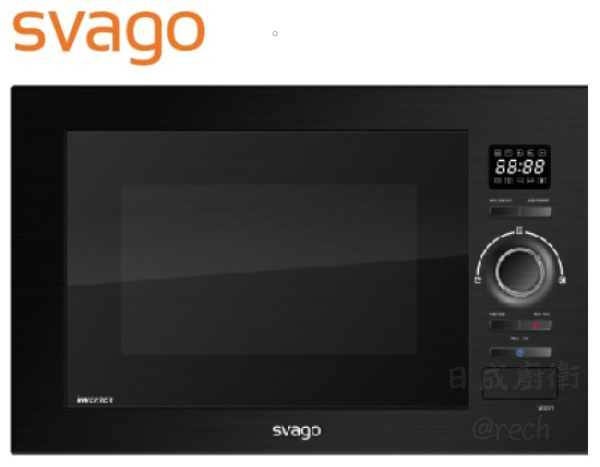 VE5070-烤箱-Svago-黑色-嵌入式-變頻微波-智能變頻節能技術-8種自動烹調菜單