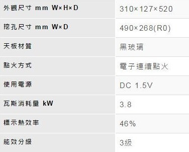 【日成】林內牌單口檯面爐.防漏系列 RB-100GH 玻璃面板 