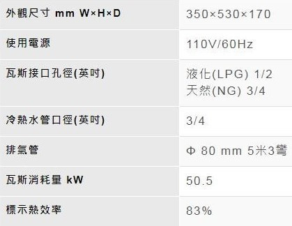REU-A2426W-TR熱水器-林內-日本進口-RF-屋外型-屋外型下置馬達強制排氣-數位恆溫設計-三段火排自動調整-低NOx排放-規格