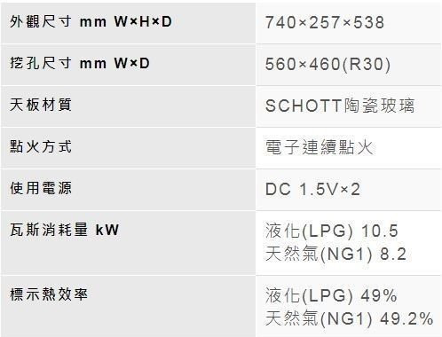 【日成】Rinnai林內牌.爐連烤RBG-N71W5GA3X-SV嵌入式內焰三口瓦斯爐+小烤箱 