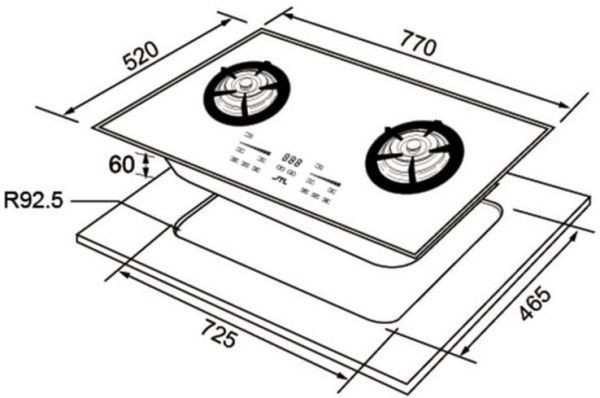 【日成】喜特麗二口檯面爐 玻璃大面板 智能連動 觸控 一級能效 JT-GC288AT 桃園廚具,日成,日成廚具,日成廚衛,日成廚衛生活館,廚具行,喜特麗,瓦斯爐,甜甜價,優惠