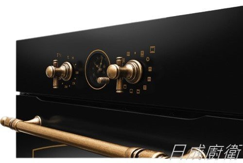 【日成】Amica 崁入式 復古烘焙烤箱 ED17319B 霧黑色 (期貨.交期4個月) 