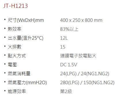 【日成】喜特麗12L屋外RF式.加強抗風.熱水器 JT-H1213 全機三年保固 桃園廚具,日成,日成廚衛,日成廚衛生活館,廚具行,喜特麗,12L,熱水器,甜甜價,享優惠價