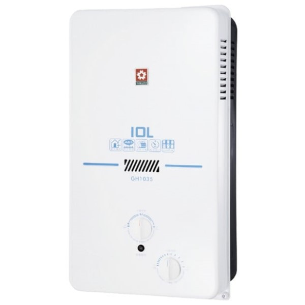 【日成】櫻花10L公寓專用ABS防空燒屋外型熱水器 GH-1035 