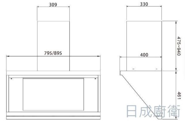 【日成】林內牌.近吸式.倒T除油煙機 (RH-8670) 