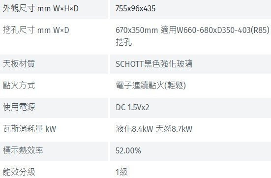 【日成】林內牌檯面爐.緻溫 RB-A2660G 玻璃雙口 