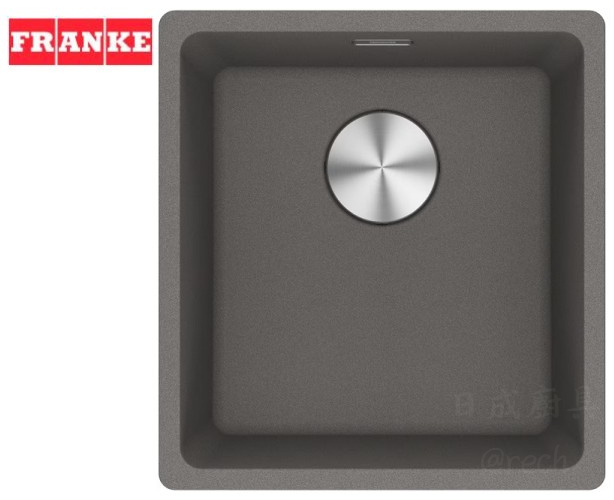 瑞士 FRANKE MRG 610-37 花崗岩廚房水槽岩灰色，北歐風極簡設計耐刮傷石英石單槽