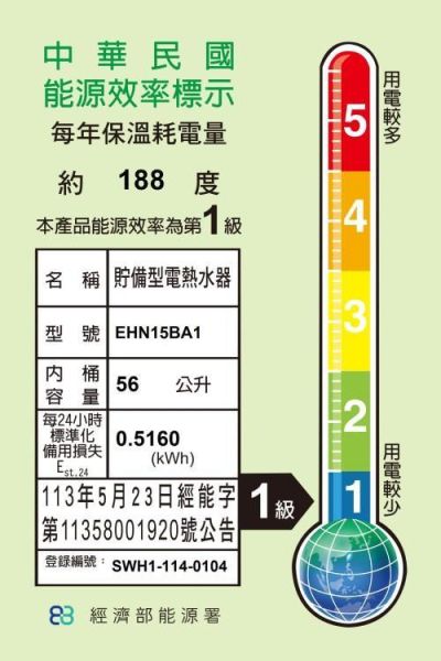 【日成】和成牌.15加侖 EHN15BA1 一級能效.直掛式儲熱型電熱水器 桃園廚具,日成,日成廚具,日成廚具生活館,廚具店,和成牌,電熱水器,調溫型,一級能效,桃園熱水器
