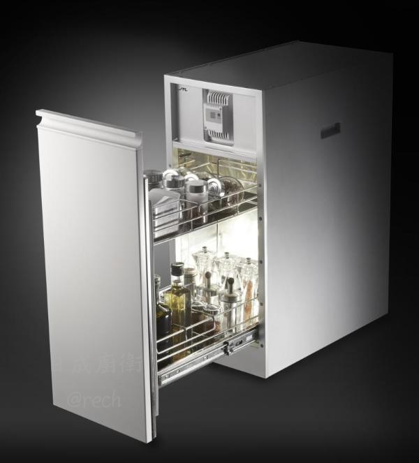 JT-7900BL食品防潮機-喜特麗-嵌入式設計-One Touch設計-LED高亮度數位顯示器-歐洲吸濕防潮技術-獨家專利夾持瓶罐收納-業界最大容量65L