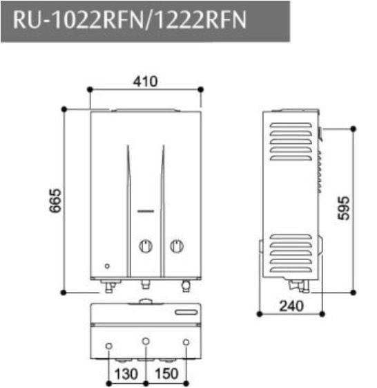 【日成】林內屋外一般型12L熱水器(RU-1222RFN) 