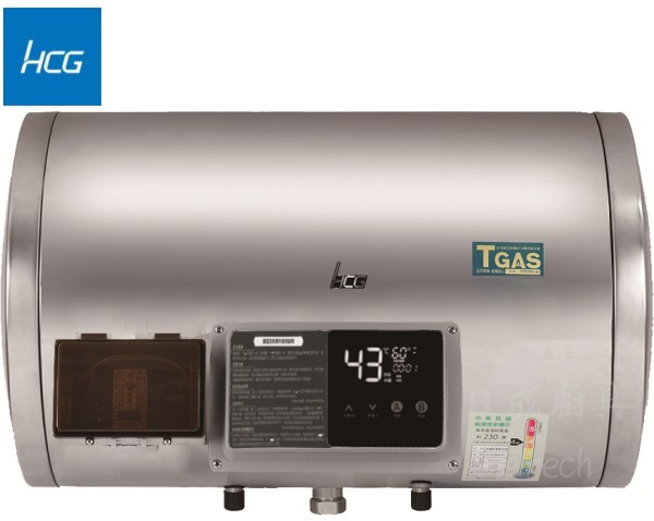 和成牌 EHN20BAWQ1 定時定溫電熱水器，20加侖橫掛式儲熱型，一級能效節能省電，數位顯示面板。