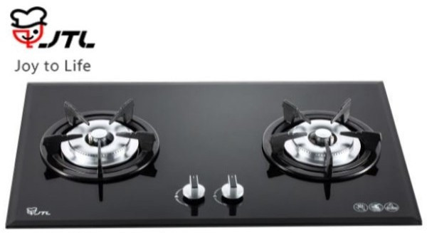 JT-2203A-1瓦斯爐-喜特麗-黑玻璃面板-檯面式-檯面爐-工藝精品安全穩定-智慧型IC點火器