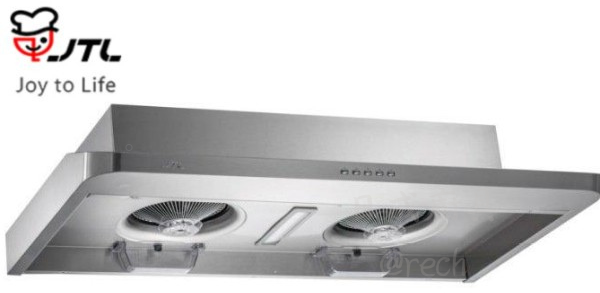 喜特麗 JTL JT-1835M 隱藏式排油煙機 80cm，雙渦輪直流變頻馬達，全不鏽鋼機身外觀圖。
