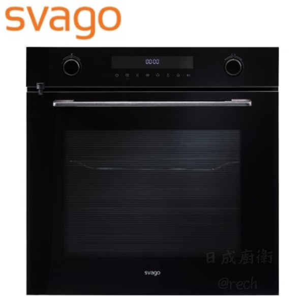 VE6660-烤箱-Svago-嵌入式-食物探針-黑色鏡面玻璃-72L超大容量-3層隔熱玻璃