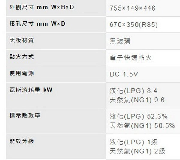 【日成】林內牌檯面爐.蓮花系列 RB-26GF 玻璃雙口爐 