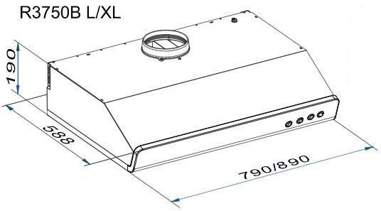 【日成】櫻花牌 80cm R3750BL 環吸系列 單層式 除油煙機 