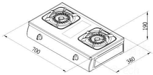 【日成】莊頭北.台爐 TG-6308 銅爐頭.不鏽鋼托底盤 