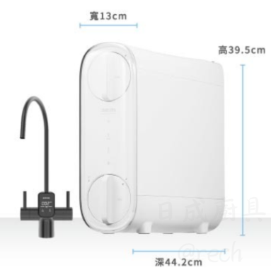 櫻花 P0265 RO 淨水器機身尺寸規格：寬度僅 13cm、高度 39.5cm、深度 44.2cm。超薄窄型設計適合各種廚下空間，搭配智慧數位龍頭，是小空間家庭安裝 RO 逆滲透的最佳選擇。