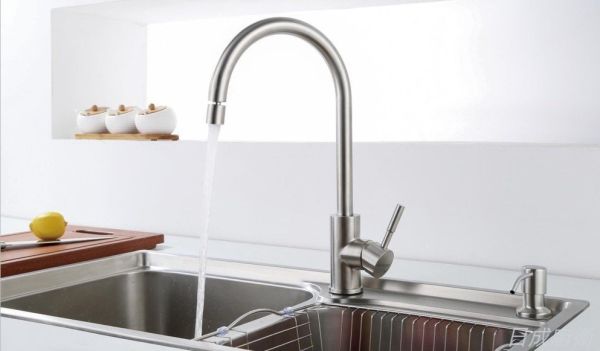 【日成】de.luxso廚房龍頭.不銹鋼材質 DF-7100ST+ 萬向.有花灑 