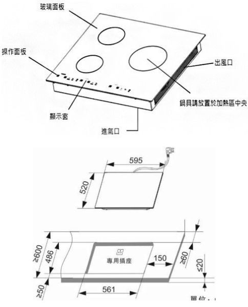 【日成】林內牌 IH智慧感應三口爐 RB-H3280 