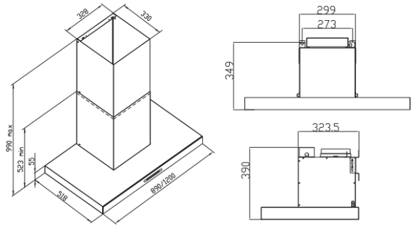 【日成】Svago 120cm VR7150SXXL 壁掛式除油煙機 桃園廚具,日成,日成廚具,日成廚衛生活館,廚具,Svago,油煙機,倒T油煙機,超大吸力,甜甜價