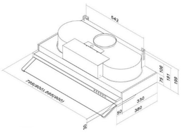 【日成】喜特麗80cm隱藏式油煙機 JT-1858M 變頻馬達 