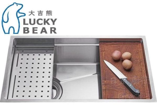 【日成】大吉熊水槽 KL-9077S 導流.2D小R角槽.防蟑大提籠【內徑730x420x210mm】 桃園廚具,日成,日成廚衛,日成廚衛生活館,日成廚具,大吉熊,導流,水槽,甜甜價,優惠
