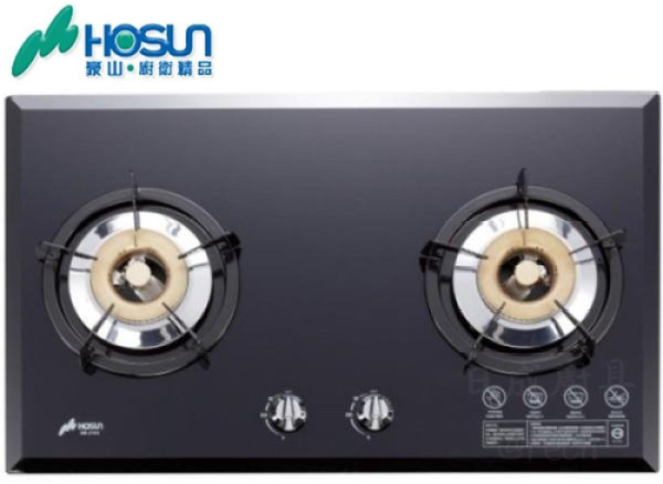SB-2283瓦斯爐-豪山-檯面爐-黑玻璃面板-特殊尺寸-檯面式-檯面爐-特殊安全開關設計