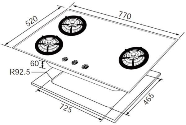 【日成】喜特麗三口檯面爐 .一級能效 JT-GC399A 晶焱系列 桃園廚具,日成,日成廚衛,日成廚衛生活館,日成廚具,廚具行,三口,瓦斯爐,優惠,享甜甜價