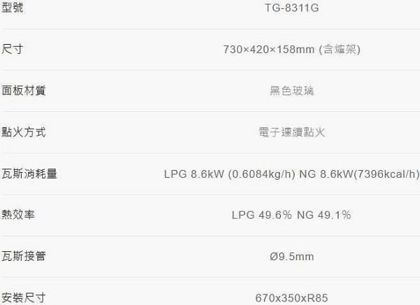 【日成】莊頭北 TG-8311G 二口檯面爐 玻璃面板 安全定時瓦斯爐 桃園廚具,日成,日成廚衛,日成廚衛生活館,廚具,莊頭北,檯面爐,瓦斯爐,安全定時,優惠