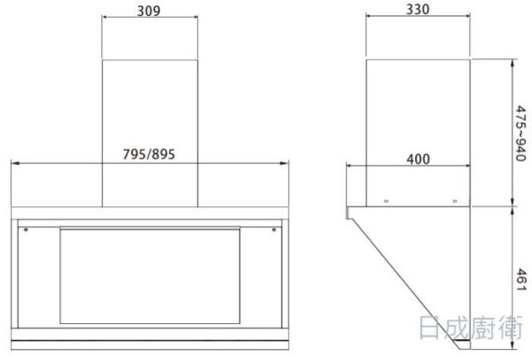 【日成】林內牌.近吸式.倒T除油煙機 (RH-9670) 