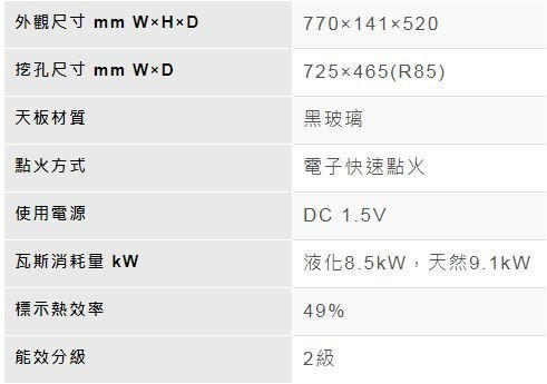 【日成】林內牌.顯示火力旋鈕.LOTUS 三口 RB-F312G 玻璃檯面式瓦斯爐 