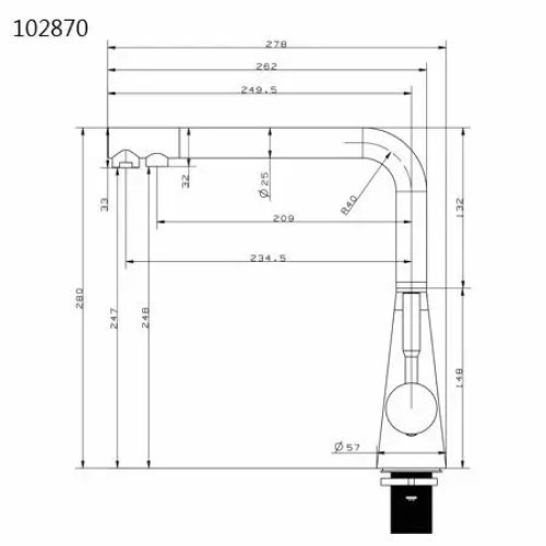 102870-B水龍頭-美國-RECO-廚房-三用-304不銹鋼-保修5年-三合一-陶瓷閥芯-尺寸