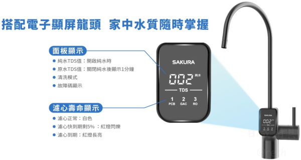 【日成】櫻花牌 RO淨水器 P0262 智能TDS龍頭 桃園廚具,日成,日成廚衛生活館,日成廚具,廚具,櫻花牌,RO淨水器,淨水器,甜甜價,優惠