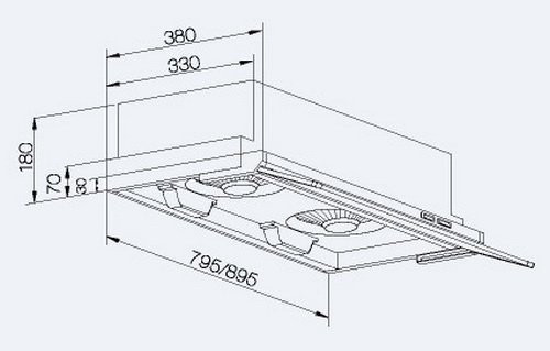 【日成】莊頭北90cm全隱藏式油煙機 TR-5697(90cm) 不銹鋼機身 