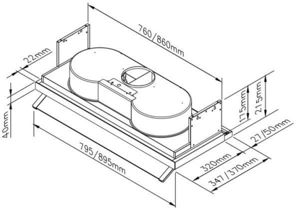【日成】林內牌80cm 隱藏式排油煙機 RH-8370 