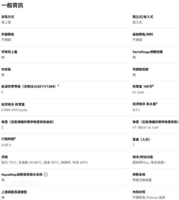 【日成】BOSCH嵌櫃式洗碗機220V-7人份 SCE52M75EU 桃園廚具,日成,日成廚具,日成廚衛生活館,廚具行,BOSCH,洗碗機,嵌櫃式,熱能交換裝置,廚具
