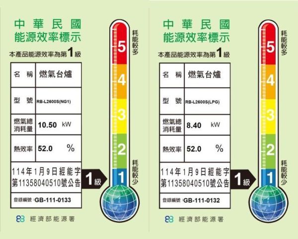 【日成】林內牌 檯面式瓦斯爐 彩焱 RB-L2600S 不銹鋼雙口爐 