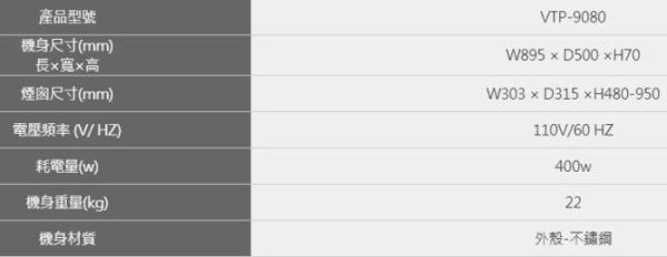 【日成】豪山.歐化倒T型.磁吸式快拆導流板90cm油煙機 ( VTP-9080 ) 