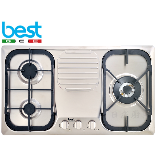 【日成】義大利 best高效能.檯面式 GH7050-R 三口瓦斯爐 不鏽鋼面板 桃園廚具,日成,日成廚具生活館,日成廚具,廚具,Best,三口瓦斯爐,甜甜價,優惠,高效能